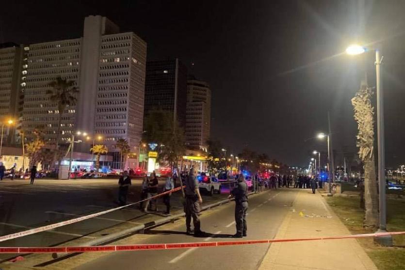 من مكان العملية في تل أبيب