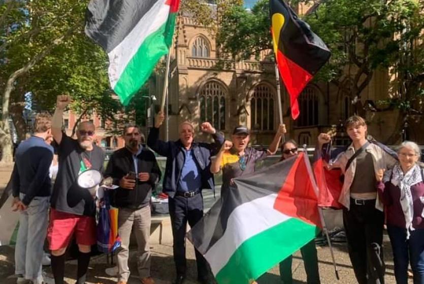 جانب من المظاهرة 