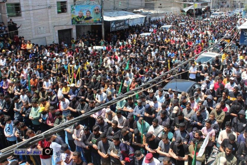 من جنازة شهداء رفح