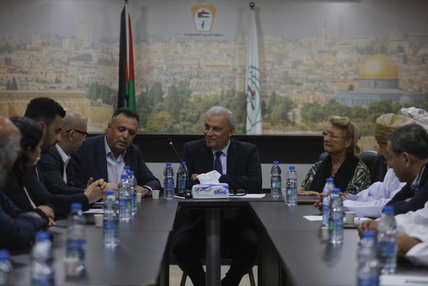 أبو عمرو يلتقي وفدا من الاتحاد الدولي للصحفيين