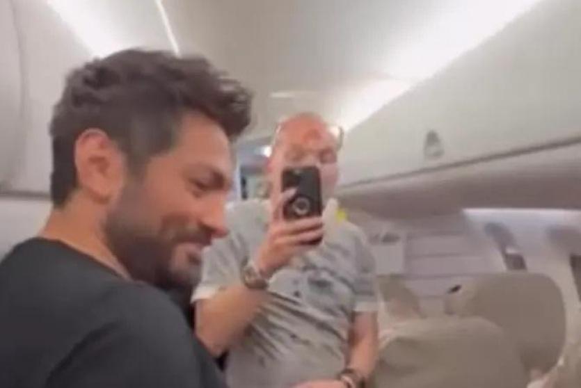 تامر حسني على طائرة ركاب أردنيين