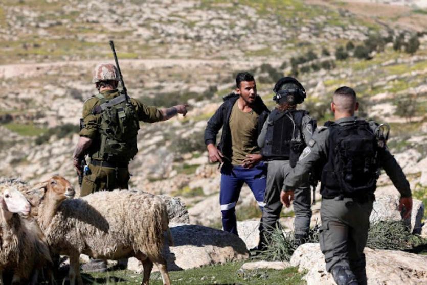 مستوطنون يعتدون على رعاة الأغنام بحماية قوات الاحتلال - أ{شيف