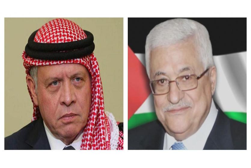 الرئيس محمود عباس والملك عبدالله -أرشيف-