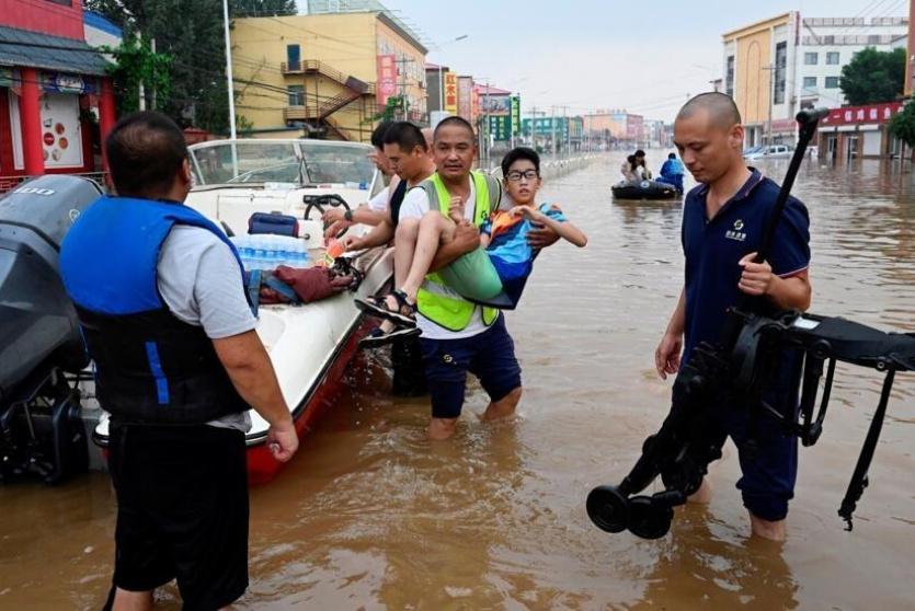 الأمطار الغزيرة في الصين