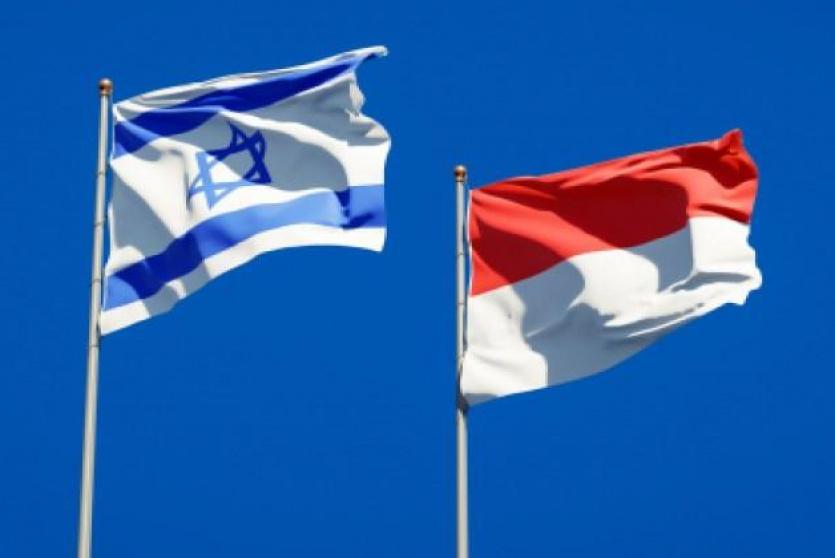 علم اندونيسيا وعلم دولة الاحتلال الإسرائيلي