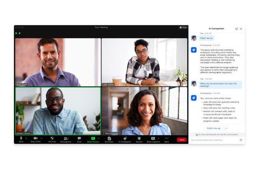 زووم تطور خاصية جديدة تستخدم الذكاء الاصطناعي