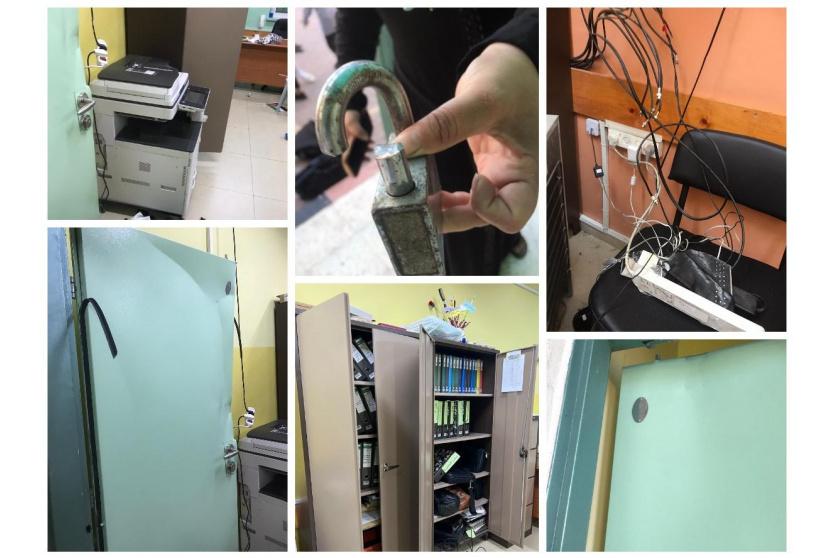 الاحتلال يقتحم مدرسة بنات العيزرية ويدمر جزءا من محتوياتها