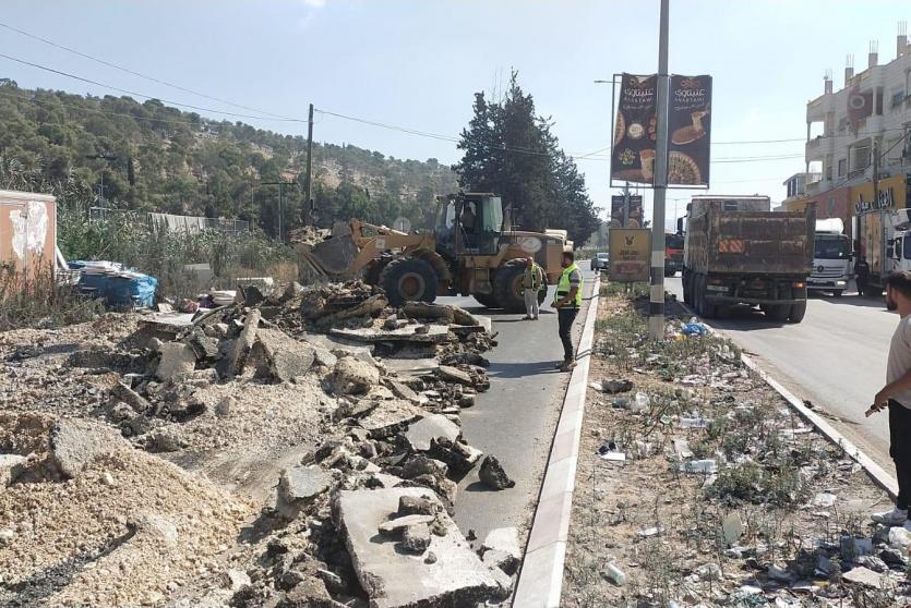 مخيم نور شمس  صباح اليوم 