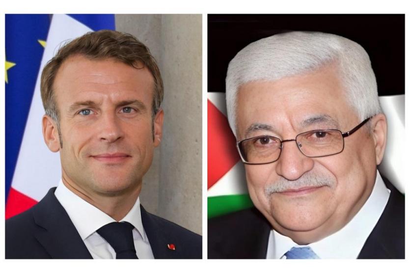 الرئيسان عباس وماكرون