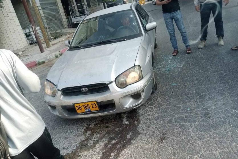 المركبة التي تعرضت لإطلاق النار