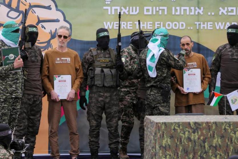 الأسرى الإسرائيليين المفرج عنهم السبت الماضي