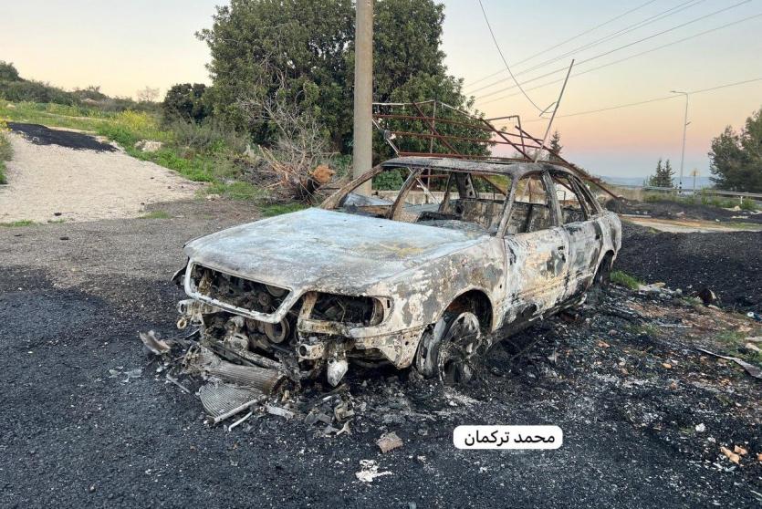 سيارة احرقها مستوطنون اليوم