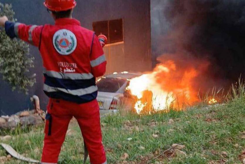 حريق جراء حريق في دوما