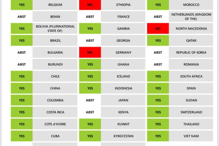 مجلس حقوق الإنسان الأممي يصادق على قرار بشأن فلسطين 