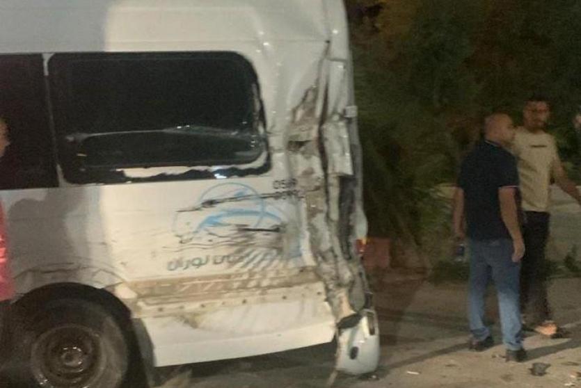 حافلة الحجاج التي تم صدمها