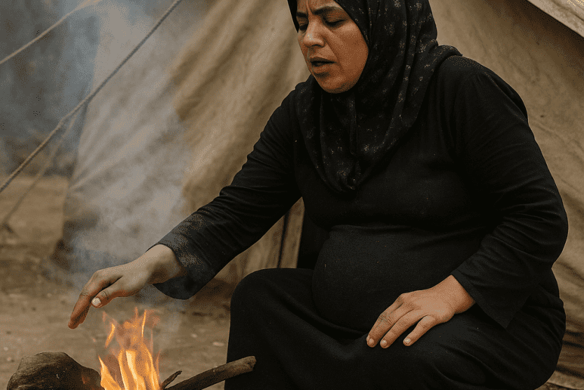 سيدة تطهو على النار -صورة عبر الذكاء الاصطناعي- راية