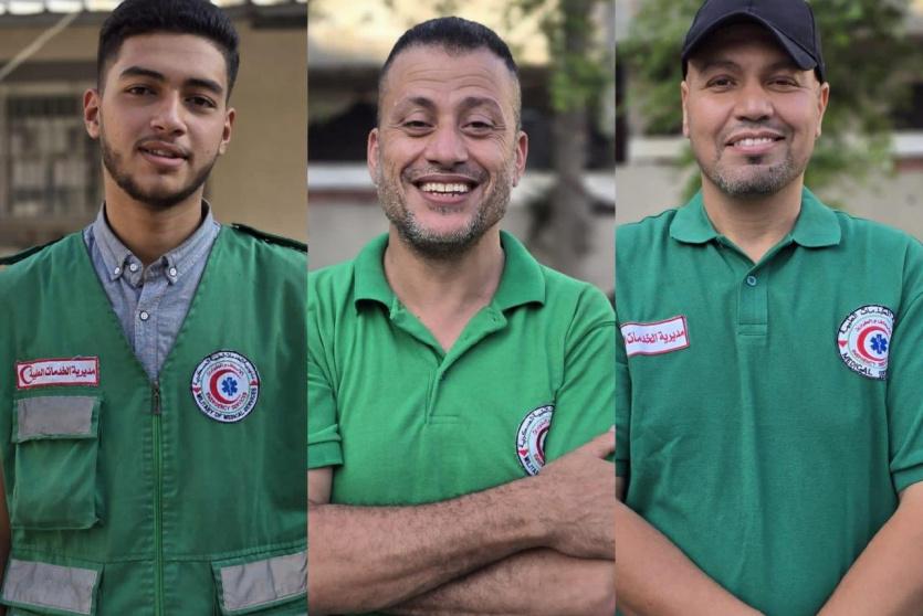 الشهدء المسعفين في غزة