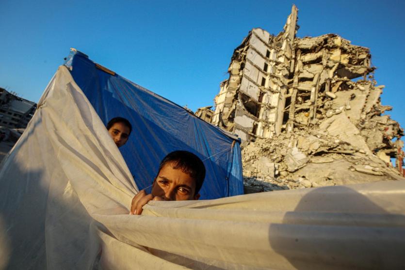 نازحون في غزة -أرشيف-