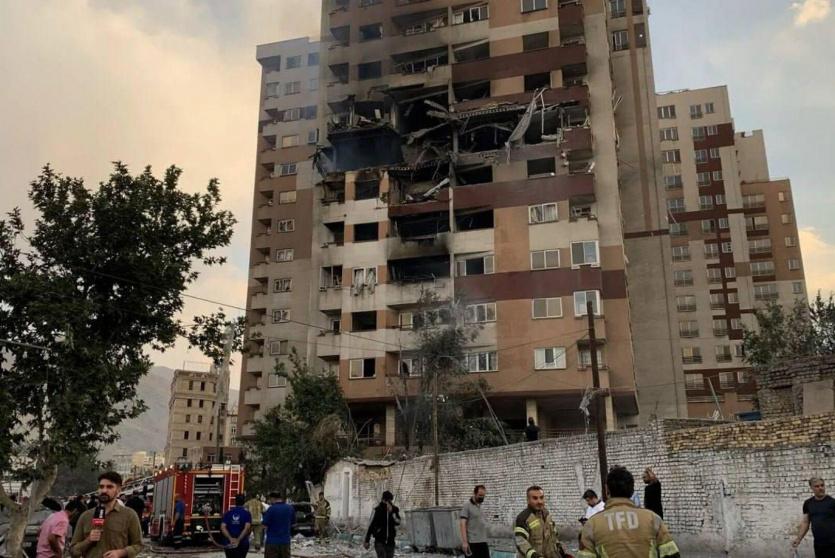 من آثار القصف على طهران - ارشيفية