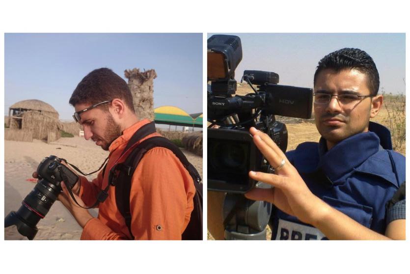 الشهيدان الصحفيان حسام العدلوني وأحمد أبو عيشة