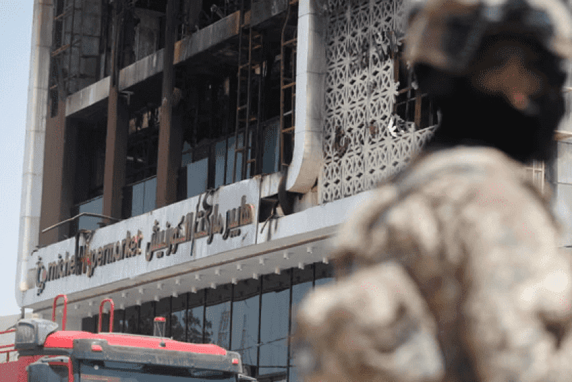 الحريق بالمركز التجاري في الكويت