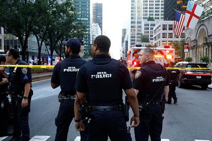 من مكان حادثة إطلاق النار في نيويورك