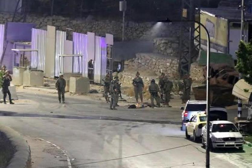 من مكان استشهاد الشاب الهذالين