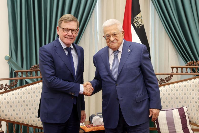 الرئيس عباس يستقبل وزير الخارجية الألماني