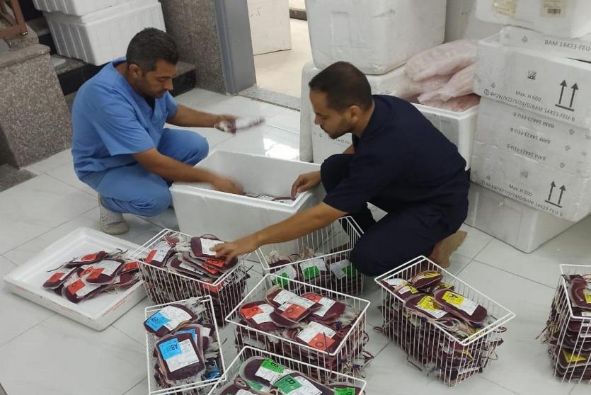 وصول 6000 وحدة دم إلى قطاع غزة