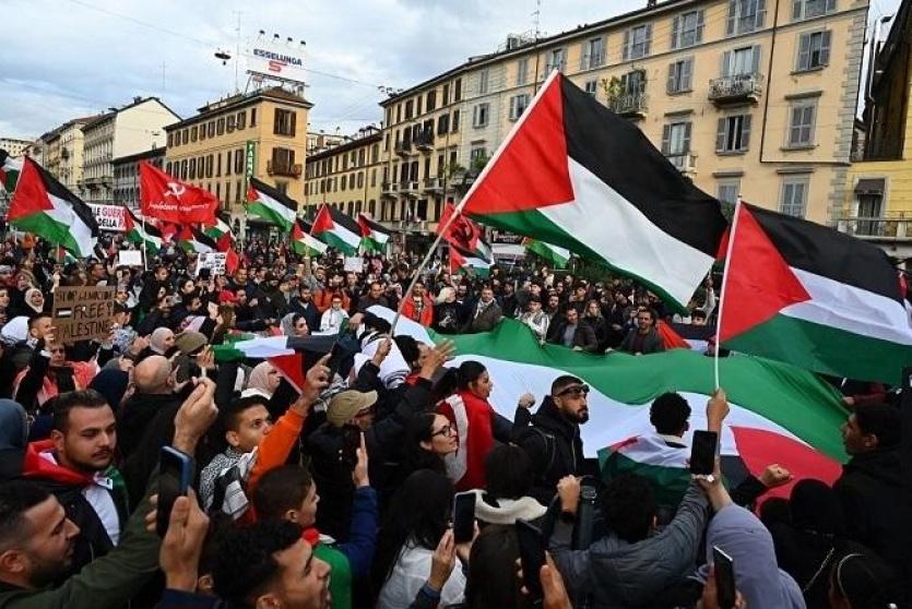 تظاهرات في مدن وعواصم عالمية تنديدا بالعدوان على قطاع غزة