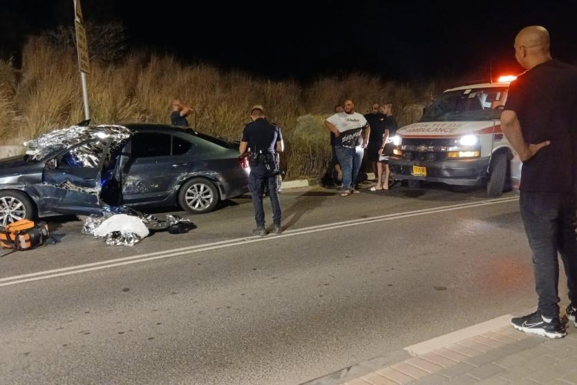 من مكان جريمة القتل في حيفا