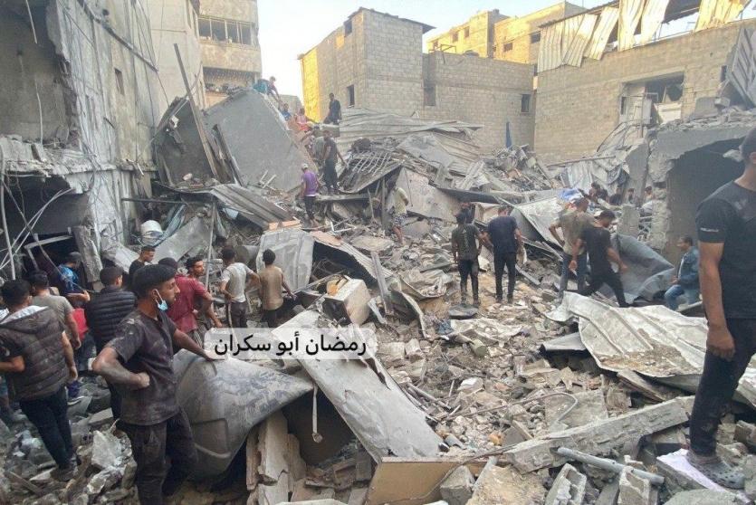 قصف منزل عائلة عبد العال في غزة