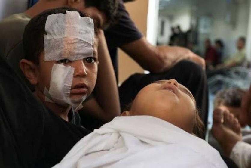 أطفال جرحى في غزة
