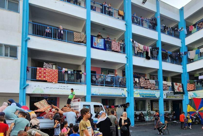 مدرسة تابعة للأونروا تحولت إلى مركز إيواء