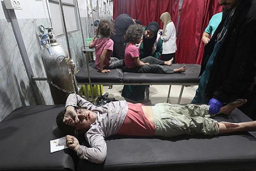 طفل مصاب في غزة