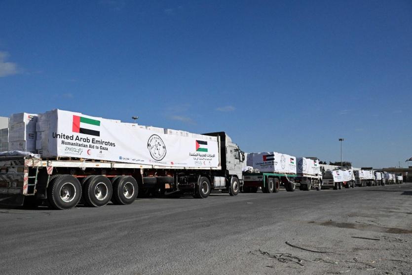 قافلة مساعدات إماراتية تتبع لعملية 