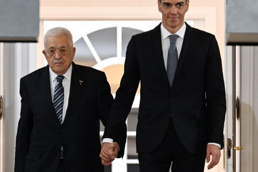 لقاء سانشيز والرئيس عباس 