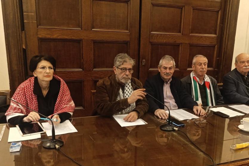 مؤتمر صحفي في أثينا للمطالبة بالإفراج العاجل عن مروان البرغوثي وأحمد سعدات وكافة الأسرى