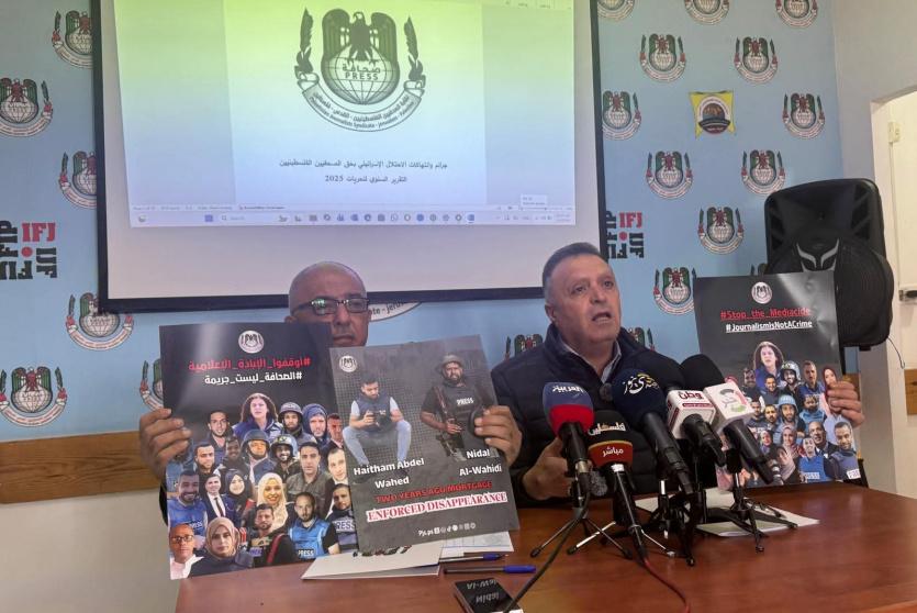 نقابة الصحفيين الفلسطينيين تستعرض التقرير السنوي للحريات 2025 