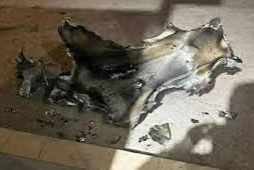 الشرطة تتعامل مع شظايا صاروخية سقطت في بيت ساحور