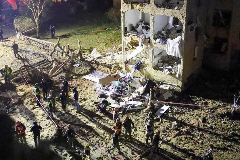 من القصف الإيراني الليلة الماضية